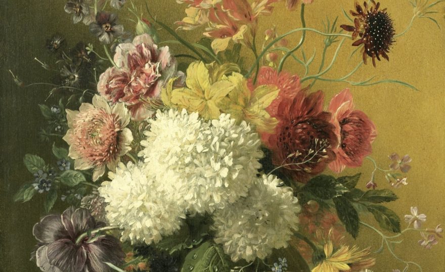 Stilleven met bloemen fotobehang