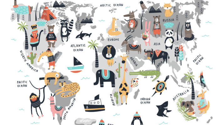 Dieren Wereldkaart 2