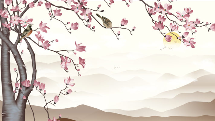 Kersenbloemen Landschap