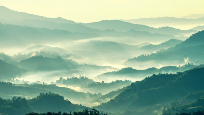 chiangrai mountains fotobehang
