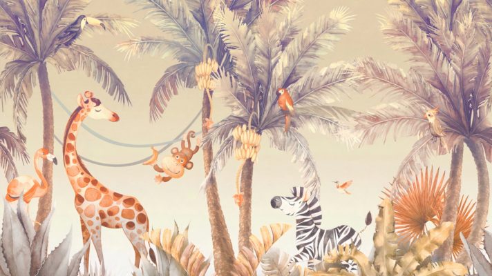 Zebra vriendjes fotobehang